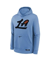 Nike Big Boys and Girls Light Blue La Clippers 2024/25 City Edition Club Fleece Pullover Hoodie