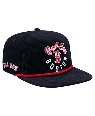 New Era Men's Navy Boston Red Sox Full Circle Corduroy Golfer Adjustable Hat