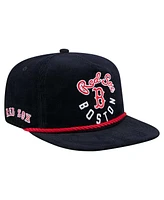 New Era Men's Navy Boston Red Sox Full Circle Corduroy Golfer Adjustable Hat