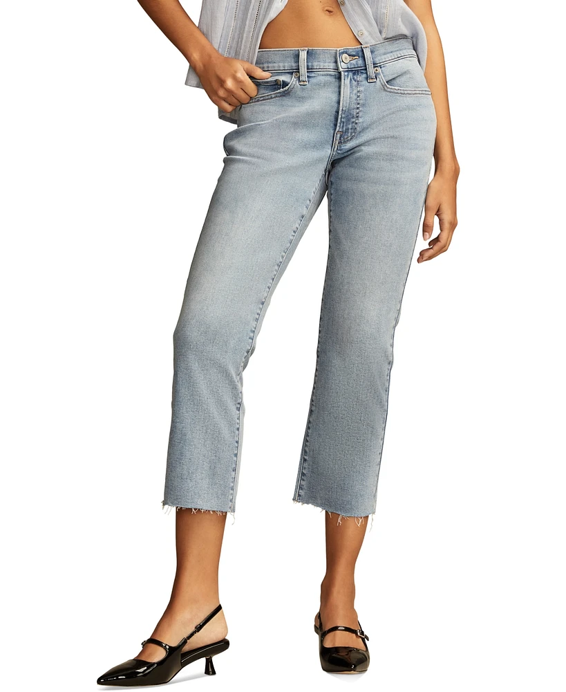 Lucky Brand Women's Mid-Rise Sweet Cut-Hem Cropped Denim Jeans