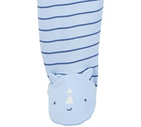 Carter's Baby Unisex Striped Footed Two-Way Zip One-Piece