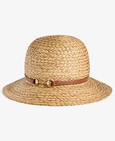 Giani Bernini Two-Tone Horsebit Straw Cloche Hat, Exclusively at Macy's