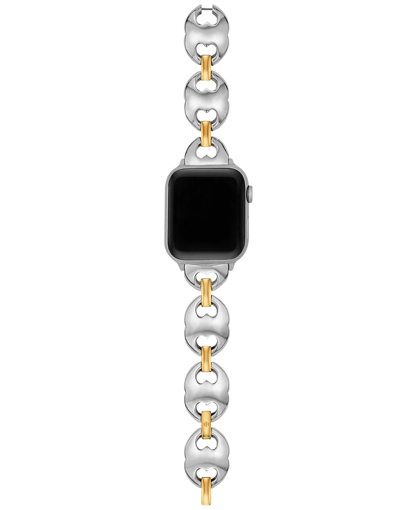 Tory Burch Women's The Double T Link Two-Tone Stainless Steel Bracelet For Apple Watch 38-46mm