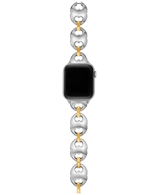 Tory Burch Women's The Double T Link Two-Tone Stainless Steel Bracelet For Apple Watch 38-46mm