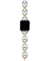 Tory Burch Women's The Double T Link Two-Tone Stainless Steel Bracelet For Apple Watch 38-46mm