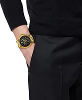 Versace Men's Swiss V-Galaxy Moonphase Gold Ion Plated Bracelet Watch 43mm