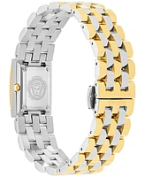 Versace Women's Swiss Reveal Square Two-Tone Stainless Steel Bracelet Watch 18x25mm