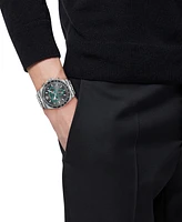 Versace Men's Swiss Chronograph Greca Wave Stainless Steel Bracelet Watch 43mm