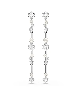 Swarovski Constella Rhodium Plated Drop Earrings