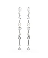 Swarovski Constella Rhodium Plated Drop Earrings