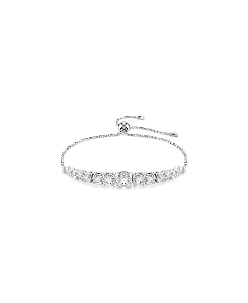 Swarovski Matrix Gradient of Round Cuts White Rhodium Plated Bracelet