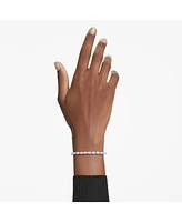 Swarovski Matrix Baguette Cut White Rhodium Plated Tennis Bracelet