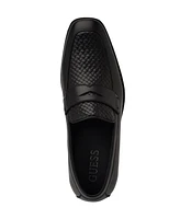 Guess Men's Hacon Woven Texture Square Toe Dress Loafers