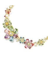 Swarovski Idyllia Mixed Cuts Flower Multicolored Gold-Tone Plated Necklace