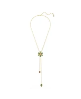 Swarovski Idyllia Mixed Cuts Flower Multicolored Gold-Tone Plated Y Pendant Necklace