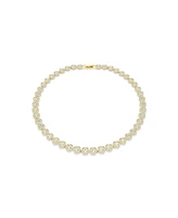 Swarovski Una Angelic Round Cut White Gold-Tone Plated Tennis Necklace