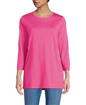 Lands' End Women's 3/4 Sleeve Cotton Supima Tunic