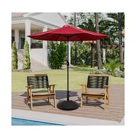 23in Patio Umbrella Base Round Heavy Duty Umbrella Base Outdoor Umbrella Stand Water and Sand Fillable for Backyard Garden