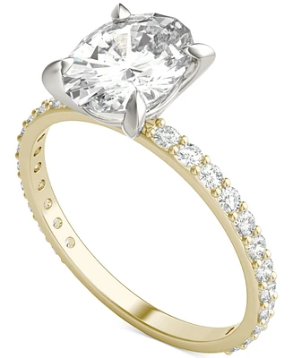 Charles & Colvard Moissanite Classic Basket Solitaire Engagement Ring (2-1/2 ct. t.w.) in Two-Tone 14k Gold