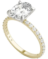 Charles & Colvard Moissanite Classic Basket Solitaire Engagement Ring (2-1/2 ct. t.w.) in Two-Tone 14k Gold