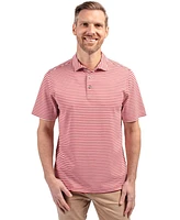 Cutter & Buck Virtue Eco Pique Stripe Recycled Mens Polo