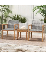 3 Pieces Patio Furniture Set with Chair