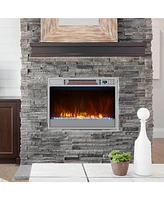 Electric Fireplace Insert with Remote Control for Convenient Temperature Control and Cozy Ambiance