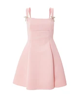 Quiz Women's Scuba Foam Mini Dress with Diamante Bow Detail