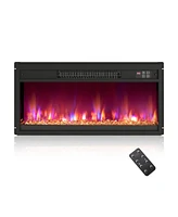 Electric Fireplace Insert with Remote Control for Effortless Comfort and Customizable Settings