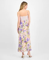 Astr the Label Women's Ivanna Floral Lace-Trim Sweetheart Maxi Dress