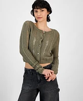 And Now This Women's Pointelle-Knit Scoop-Neck Cardigan, Exclusively at Macy's