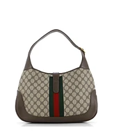 Pre-Owned Balenciaga Medium x Gucci The Hacker Project Jackie 1961 Hobo Bb Coated Canvas