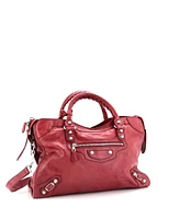 Pre-Owned Balenciaga Medium City Giant Studs Bag Leather