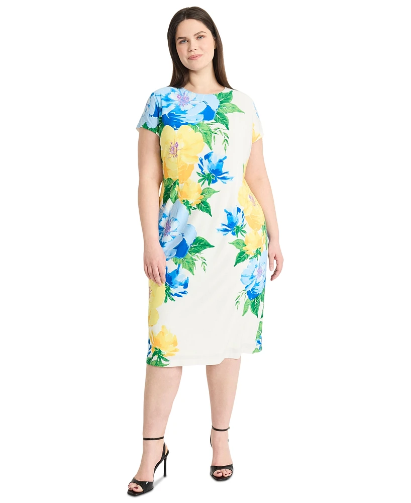 Maggy London Plus Floral-Print Midi Dress