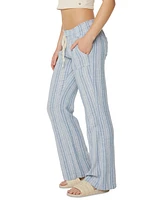 Roxy Juniors' Oceanside Striped Wide-Leg Beach Pants