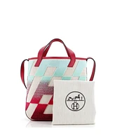 Pre-Owned HERMES 27 Cabas H en Biais Tote Tufted Motif Canvas with Leather