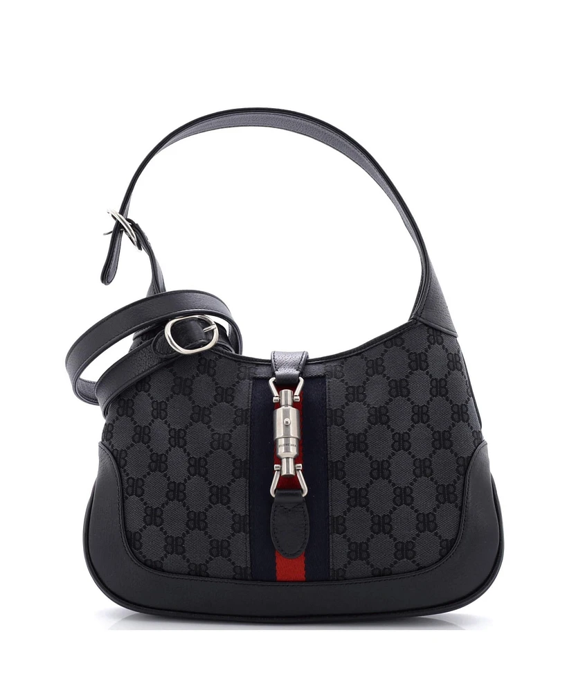 Pre-Owned Balenciaga Small x Gucci The Hacker Project Jackie 1961 Hobo Bb Canvas