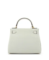 Pre-Owned HERMES Kelly 28 Handbag Grey Togo with Gold Hardware