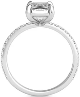 Charles & Colvard Moissanite Classic Basket Solitaire Engagement Ring (3 ct. t.w.) in 14k White Gold