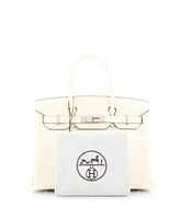 Pre-Owned HERMES Birkin 30 Handbag Light Epsom with Palladium Hardware