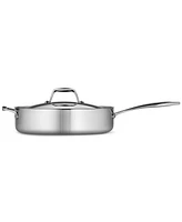 Tramontina Tri-Ply Clad Stainless Steel 6-Qt. Covered Deep Saute Pan