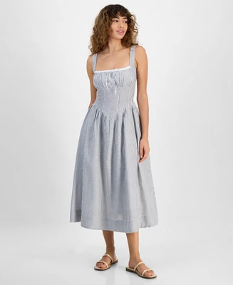 And Now This Women's Sleeveless Corset Midi Dress