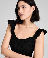 And Now This Women's Flutter-Sleeve Smocked Midi Dress, Exclusively at Macy's