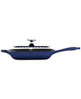 Tramontina Enameled Cast Iron 11" Grill Pan with Press