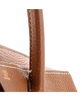 Pre-Owned HERMES Birkin 30 Handbag Brown Clemence with Gold Hardware