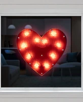 Northlight 13" Lighted Shimmering Heart Valentine's Day Window Silhouette Decoration
