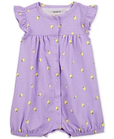 Carter's Baby Girls Lemons Snap-Up Cotton Romper