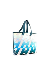 Pre-Owned Hermes 40 Cabas H en Biais Tote Tufted Motif Canvas with Leather