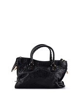 Pre-Owned Balenciaga Small City Classic Studs Bag Spiked Leather