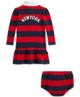 Polo Ralph Lauren Baby Striped Yankees Jersey Dress